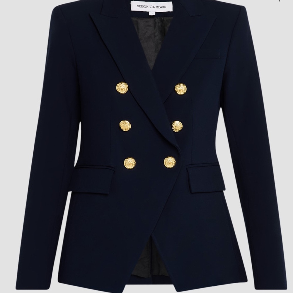 New VERONICA BEARD Miller Dickey Jacket Navy Blue Sz 6